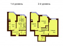 Двухуровневая квартира 94.2 м/кв - ЖК София