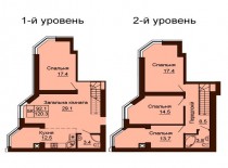 Двухуровневая квартира 120,3 м/кв - ЖК София