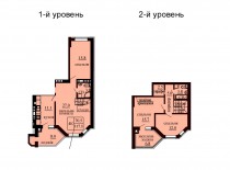 Двухуровневая квартира 117.1 м/кв - ЖК София