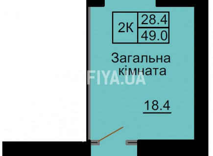 Двухкомнатная квартира 49,0 м/кв - ЖК София