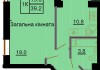 Однокомнатная квартира 39,2 м/кв - ЖК София