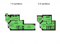 Двухуровневая квартира 117.1 м/кв - ЖК София