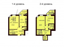 Двухуровневая квартира 90.5 м/кв - ЖК София