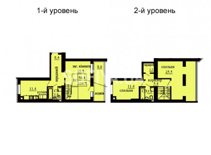 Двухуровневая квартира 105.7 м/кв - ЖК София