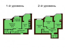 Двухуровневая квартира 114.5 м/кв - ЖК София