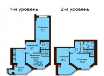 Двухуровневая квартира 108.2 м/кв - ЖК София