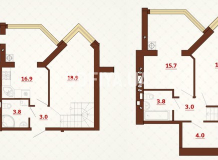 Двухуровневая квартира 83.6 м/кв - ЖК София