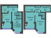 Двухуровневая квартира 70,3 м/кв - ЖК София