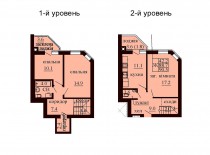 Двухуровневая квартира 90.5 м/кв - ЖК София