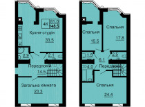 Двухуровневая квартира 148,5 м/кв - ЖК София