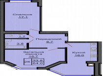 Двухкомнатная квартира 64 м/кв - ЖК София