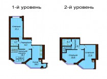 Двухуровневая квартира 111.1 м/кв - ЖК София