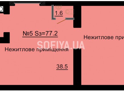 Нежилое помещение 77,2 м/кв - ЖК София