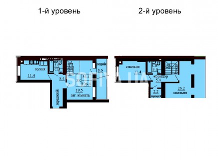 Двухуровневая квартира 106.4 м/кв - ЖК София