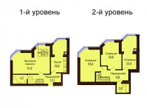 Двухуровневая квартира 123.7 м/кв - ЖК София