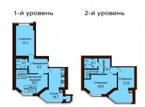 Двухуровневая квартира 111,1 м/кв - ЖК София