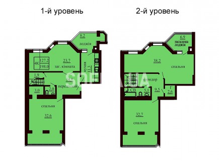 Двухуровневая квартира 198 м/кв - ЖК София