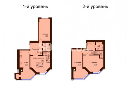 Двухуровневая квартира 115 м/кв - ЖК София