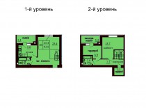 Двухуровневая квартира 93.8 м/кв - ЖК София