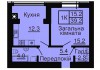 Однокомнатная квартира 39,2 м/кв - ЖК София