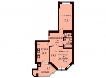 2-х комнатная квартира 67.2 м/кв - ЖК София