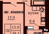 Однокомнатная квартира 38.1 м/кв - ЖК София