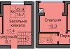 Двухуровневая квартира 75,7 м/кв - ЖК София