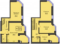 Двухуровневая квартира 125 м/кв - ЖК София