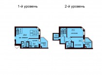 Двухуровневая квартира 95.8 м/кв - ЖК София