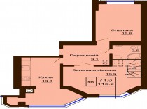 Двухуровневая квартира 115.2 м/кв - ЖК София