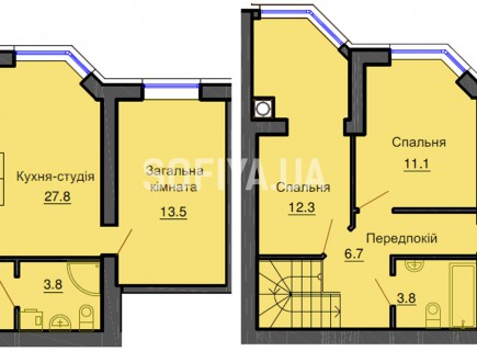 Двухуровневая квартира 98.7 м/кв - ЖК София