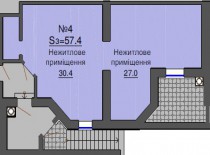 Нежилое помещение 57,4 м/кв - ЖК София