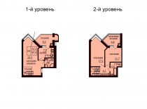 Двухуровневая квартира 95.4 м/кв - ЖК София