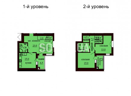 Двухуровневая квартира 98.2 м/кв - ЖК София