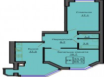 Двухкомнатная квартира 65,3 м/кв - ЖК София