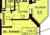 Однокомнатная квартира 39.7 м/кв - ЖК София