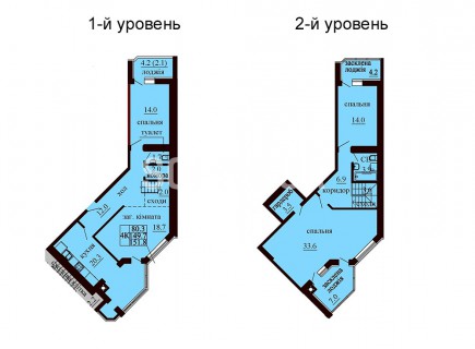 Двухуровневая квартира 151.8 м/кв - ЖК София