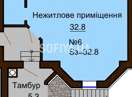 Нежилое помещение 32.8 м/кв - ЖК София