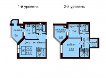 Двухуровневая квартира 84.1 м/кв - ЖК София