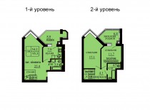 Двухуровневая квартира 95.3 м/кв - ЖК София