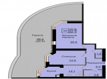 Двухкомнатная квартира 62,1 м/кв - ЖК София