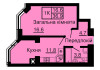 Однокімнатна квартира 36,9 м/кв - ЖК София