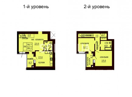 Двухуровневая квартира 98.2 м/кв - ЖК София