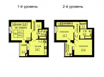 Двухуровневая квартира 95 м/кв - ЖК София