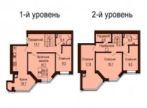 Двухуровневая квартира 121.9 м/кв - ЖК София
