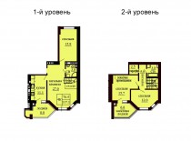 Двухуровневая квартира 117.1 м/кв - ЖК София