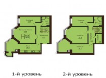 Двухуровневая квартира 128.3 м/кв - ЖК София