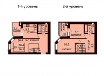 Двухуровневая квартира 76.5 м/кв - ЖК София