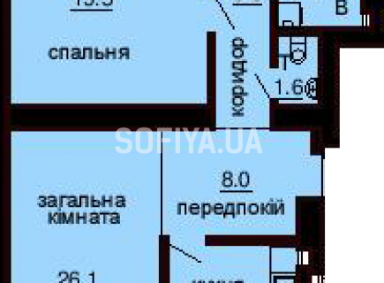 3-х комнатная квартира 103.2 м/кв - ЖК София