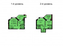 Двухуровневая квартира 86.2 м/кв - ЖК София